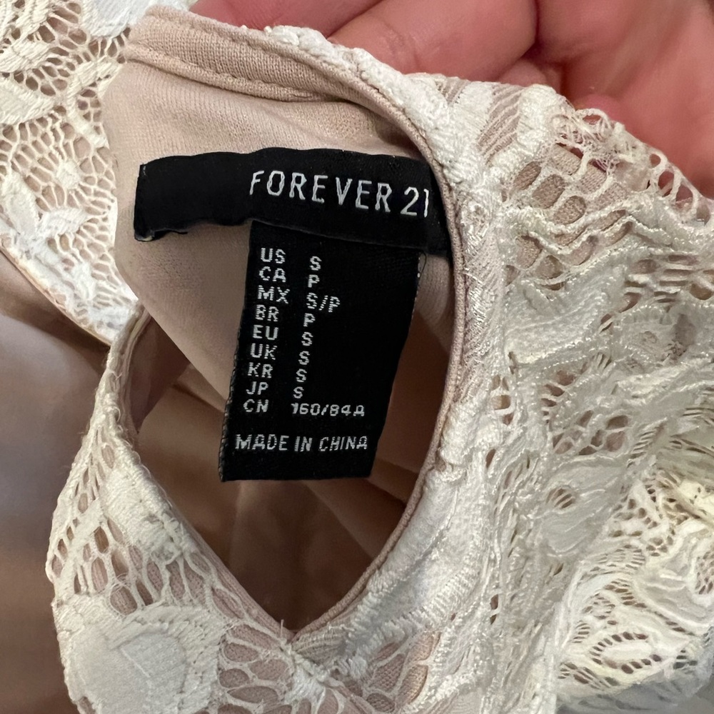 Forever 21 dress, size small, nude/cream